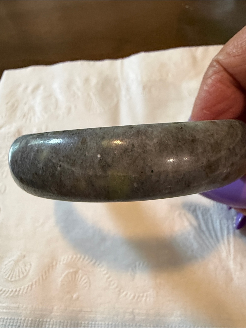 Handcrafted Green Bangle Bracelet - Picture 2 of 5
